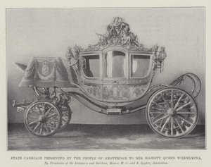 Staatskutsche, präsentiert von den Menschen Amsterdams an Ihre Majestät Königin Wilhelmina von English Photographer
