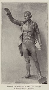 Statue von Edmund Burke in Bristol, J. Haward Thomas, Bildhauer von English Photographer