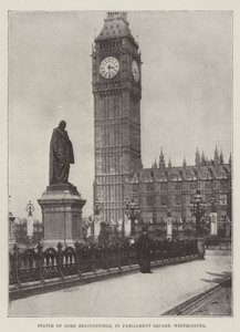 Statue von Lord Beaconsfield auf dem Parliament Square, Westminster von English Photographer