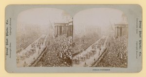 Stereoskopischer Druck des Diamantjubiläums von Königin Victoria, 28. Juni 1897 von English Photographer