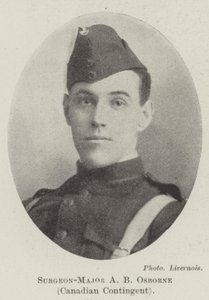 Chirurg-Major A B Osborne, kanadisches Kontingent von English Photographer