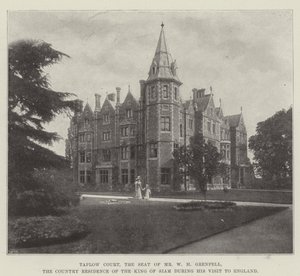 Taplow Court, der Sitz von Mr. W. H. Grenfell, die Landresidenz des Königs von Siam während seines Besuchs in England von English Photographer