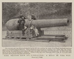 Die 102-Tonnen-Kanone in Gibraltar, eine Rast auf dem Weg von English Photographer