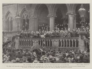 Der Thronwechsel von König Edward VII., Verlesung der Proklamation in Winchester von English Photographer