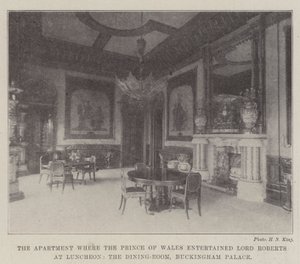 Das Zimmer, in dem der Prinz von Wales Lord Roberts zum Mittagessen empfing, das Esszimmer, Buckingham Palace