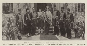 Die armenische Schwierigkeit, einige Mitglieder der britischen Botschaft in Konstantinopel von English Photographer