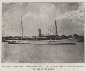Das Benin-Desaster, das Dampfschiff Ivy, das die Expedition den Fluss Benin hinaufbrachte von English Photographer