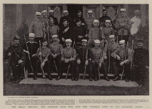 Das Bisley-Treffen, das kanadische Team, das den Kolonialpreis im Kolapore-Match gewann von English Photographer