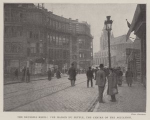 Die Brüsseler Unruhen, das Maison du Peuple, das Zentrum der Agitation von English Photographer
