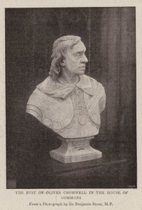 Die Büste von Oliver Cromwell im House of Commons von English Photographer
