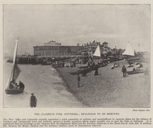 Der Clarence Pier, Southsea, Gebäude, die am 2. Mai 1896 entfernt werden sollen von English Photographer