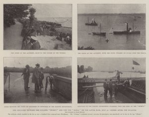 Die Kollision zwischen dem Dampfer Primus und dem Schlepper Hansa auf der Unterelbe, 21. Juli, Szenen nach der Katastrophe von English Photographer