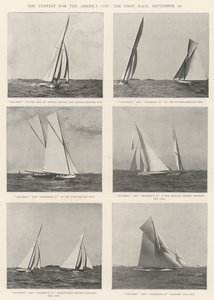 Der Wettbewerb um den America’s Cup, das erste Rennen, 26. September von English Photographer