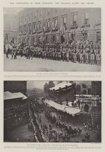 Die Krönung Ihrer Majestäten, die Kolonialgarde und Eskorte von English Photographer