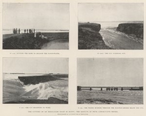 Das Schneiden eines Bewässerungsbeckens in Ägypten, die Ergebnisse in vier aufeinanderfolgenden Stunden von English Photographer