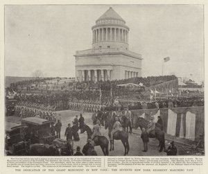 Die Einweihung des Grant-Denkmals in New York, das siebte New Yorker Regiment marschiert vorbei von English Photographer