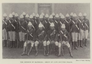 Die Verteidigung von Mafeking, Gruppe der Cape Mounted Police von English Photographer