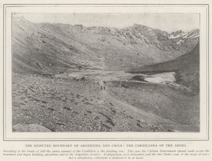 Die umstrittene Grenze zwischen Argentinien und Chile, die Kordilleren der Anden von English Photographer