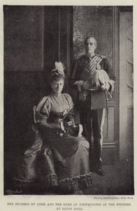 Die Herzogin von York und der Herzog von Westminster bei der Hochzeit in Eaton Hall von English Photographer