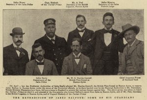 Die Auslieferung von Jabez Balfour, einige seiner Wächter von English Photographer
