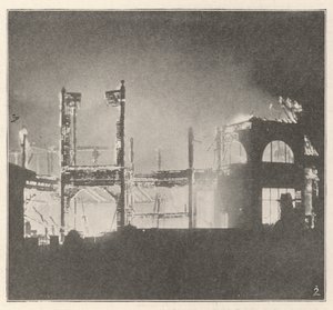 Das Feuer in Rhyl am 14. September, bei dem der Grand Pavilion zerstört wurde von English Photographer