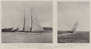 Die ersten Fahrten der neuen Yacht des Kaisers, Meteor II, in New York von English Photographer