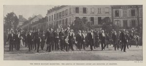 Die französischen Militärmanöver, die Ankunft von Präsident Loubet und Ministern in Chartres von English Photographer