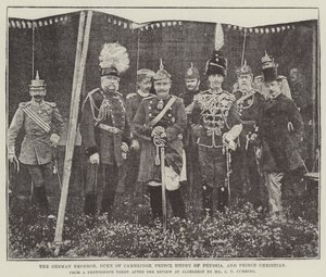 Der deutsche Kaiser, Herzog von Cambridge, Prinz Heinrich von Preußen und Prinz Christian von English Photographer