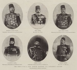 Der Griechisch-Türkische Krieg, türkische Minister und Kommandanten von English Photographer