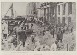 Die große Dynamitexplosion in New York am 27. Januar, das Murray Hill Hotel nach dem Unfall von English Photographer