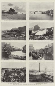 Der große Sturm, Szenen der Verwüstung an der Küste von English Photographer