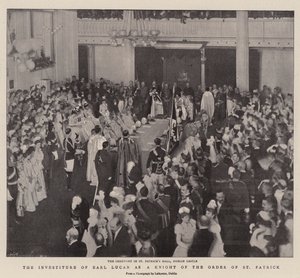 Die Investitur von Earl Lucan als Ritter des Ordens von St. Patrick von English Photographer