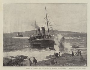 Das Dampfschiff der Isle of Man, Monas Isle, auf den Felsen bei Castletown