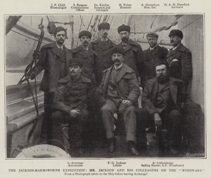 Die Jackson-Harmsworth-Expedition, Herr Jackson und seine Kollegen auf der Windward von English Photographer