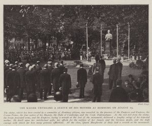 Der Kaiser enthüllt eine Statue seiner Mutter in Homburg am 19. August von English Photographer