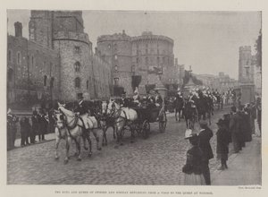 Der König und die Königin von Schweden und Norwegen kehren von einem Besuch bei der Königin in Windsor zurück von English Photographer