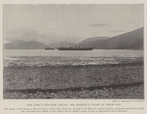 Die schottische Kreuzfahrt des Königs, die königliche Yacht in der Onich-Bucht von English Photographer