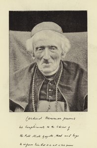 Der verstorbene Kardinal Newman von English Photographer