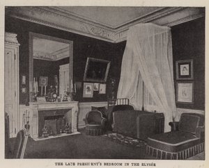 Das Schlafzimmer des verstorbenen Präsidenten im Élysée von English Photographer