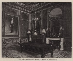 Das Billardzimmer des verstorbenen Präsidenten im Élysée von English Photographer
