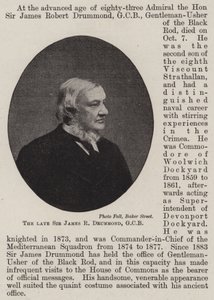 Der verstorbene Sir James R. Drummond, GCB von English Photographer