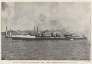Das neueste Torpedoboot-Zerstörer-Unglück, HMS Wizard, beschädigt vor Portsmouth am 5. Dezember von English Photographer