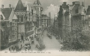 Die Gerichtsgebäude und Fleet Street, London von English Photographer