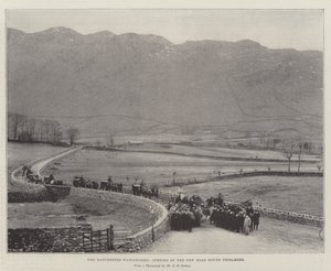 Die Manchester-Wasserwerke, Eröffnung der neuen Straße um Thirlmere von English Photographer