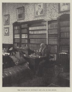 Der Marquis von Dufferin und Ava in seinem Arbeitszimmer