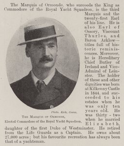Der Marquis von Ormonde, gewählter Kommodore des Royal Yacht Squadron