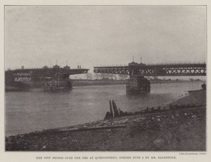Die neue Brücke über den Dee in Queensferry, eröffnet am 2. Juni von Mr. Gladstone von English Photographer