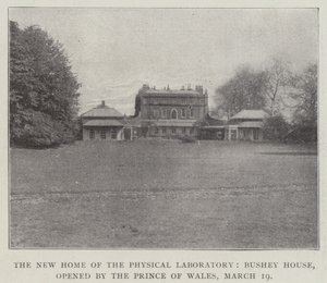 Das neue Zuhause des Physikalischen Labors, Bushey House, eröffnet vom Prinzen von Wales, 19. März von English Photographer