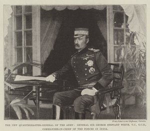 Der neue Quartiermeister-General der Armee, General Sir George Stewart White, VC, GCB, Oberbefehlshaber der Streitkräfte in Indien von English Photographer