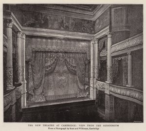 Das neue Theater in Cambridge, Blick aus dem Auditorium von English Photographer